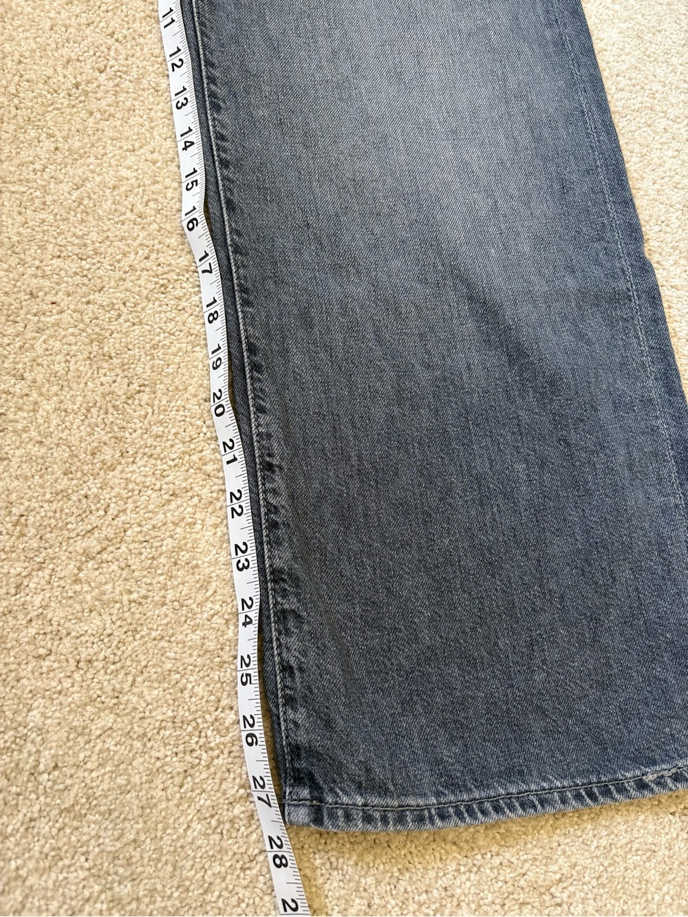 MOTHER Dodger Ankle Wide Leg Jeans - Off The Beaten Path Gray - Picture 9 of 10